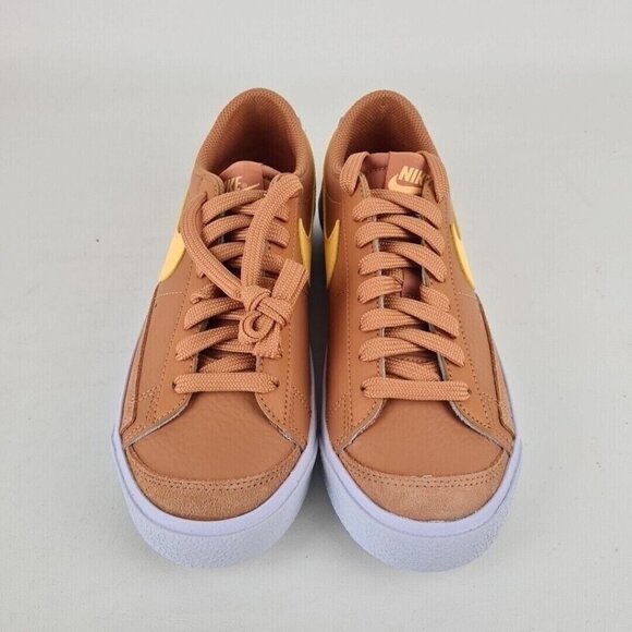 Nike Blazer Low '77 GS DA4074 200 Amber Brown Shoes Leather - Picture 4 of 10